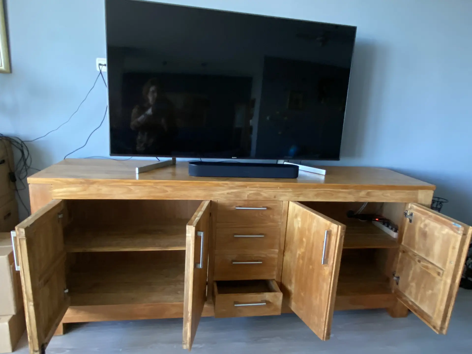 Massief teakhouten dressoir - Afbeelding 1