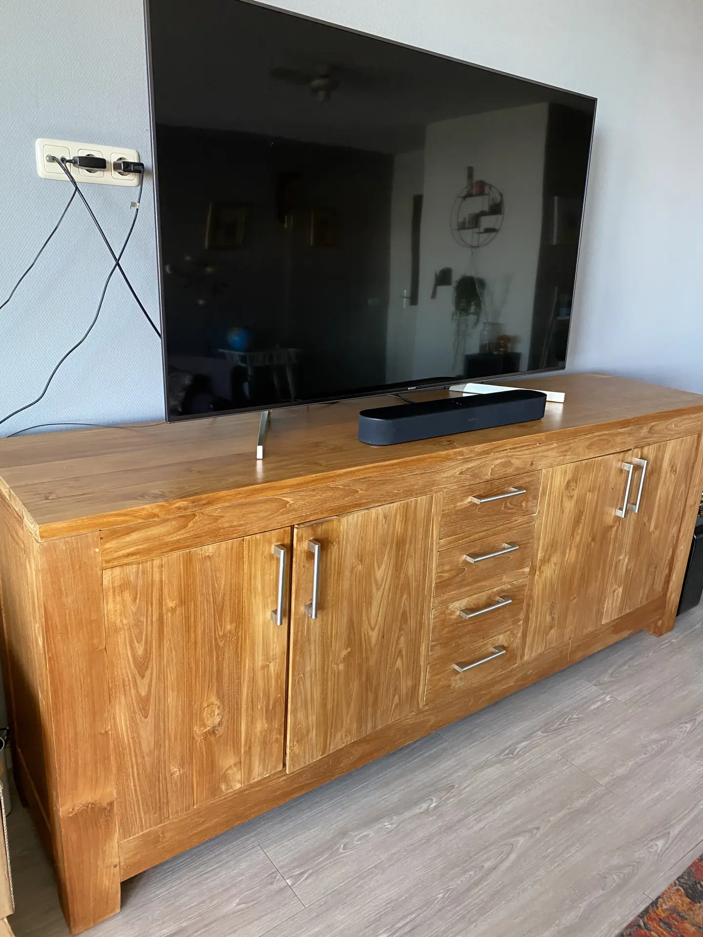 Massief teakhouten dressoir - Afbeelding 3