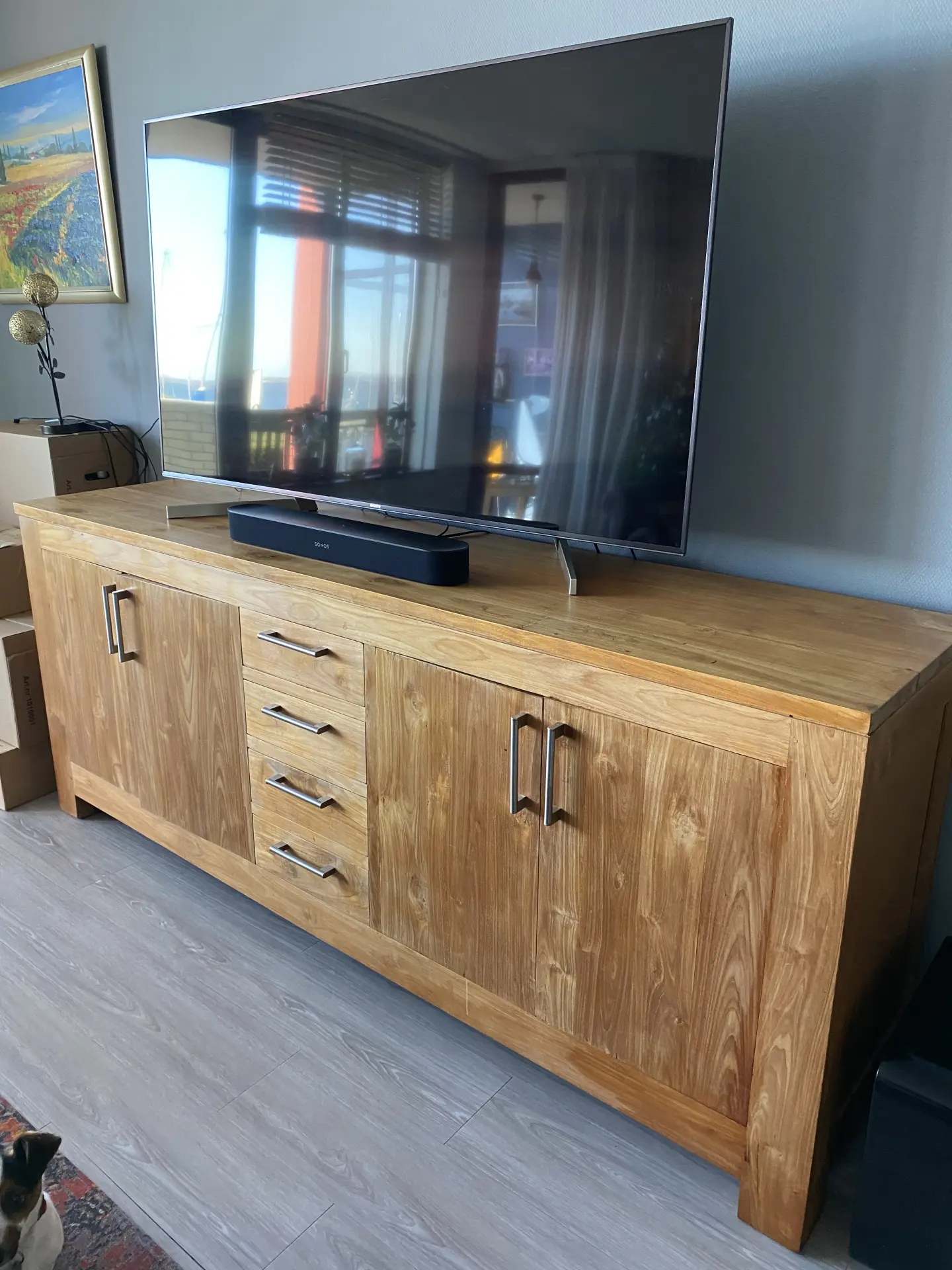 Massief teakhouten dressoir - Afbeelding 2
