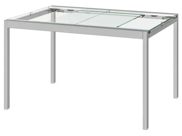 Ikea Glivarp uitschuifbare eettafel chroom
